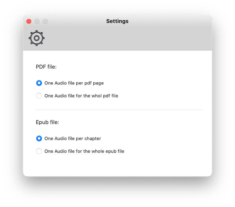 Use AudioBook to record Text-To-Speech Settings