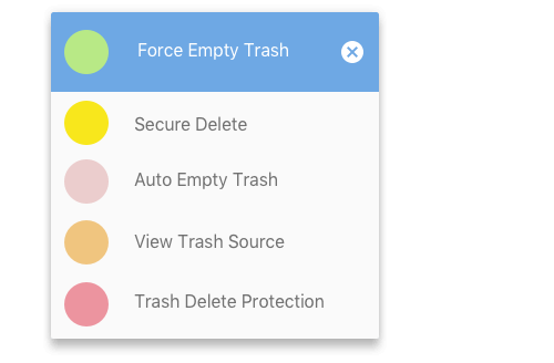 key combination to force empty trash on mac