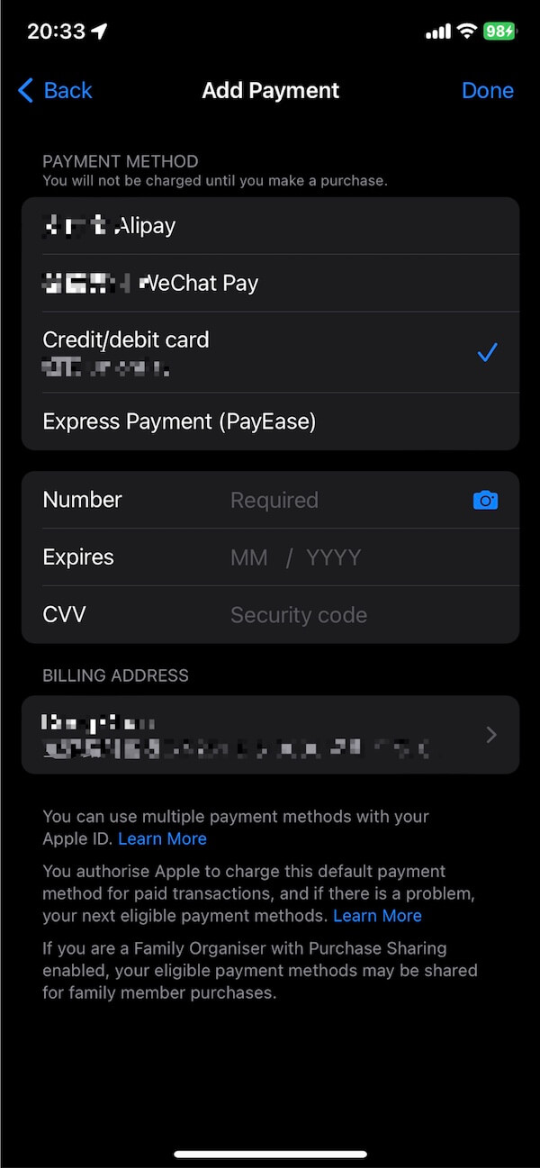 add Your Payment Method