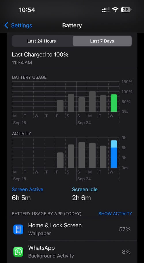 Check iPhone Battery Usage