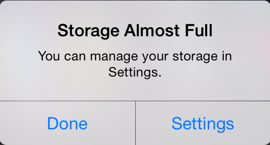 clearing iphone storage
