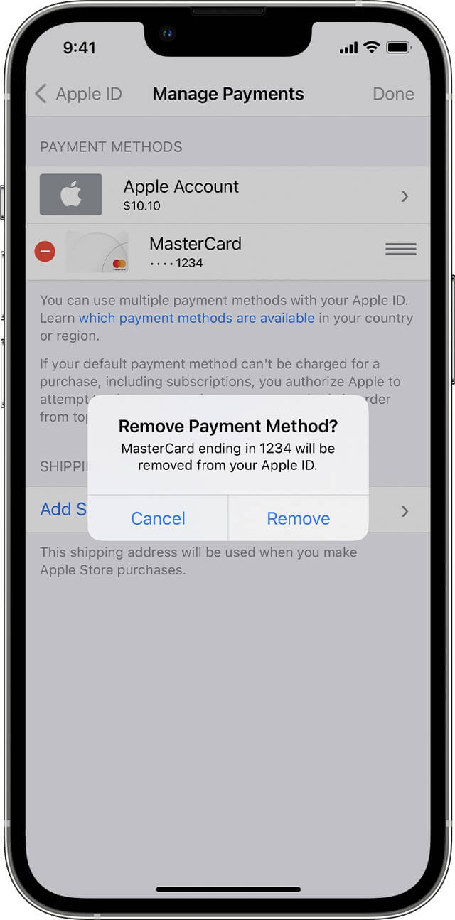 Remove the AppStore payment 