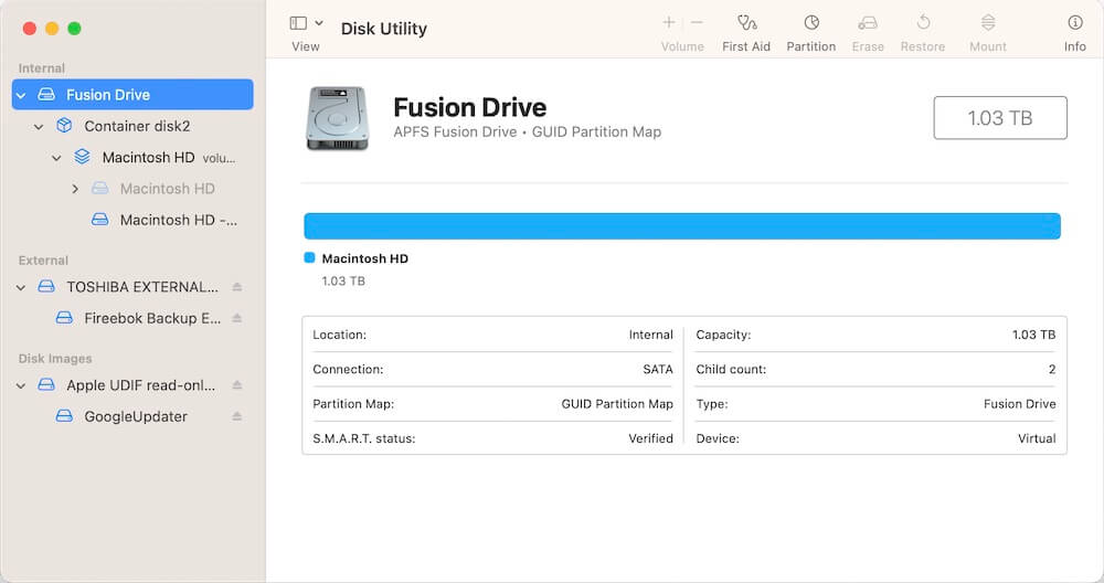 Recovering Data from Apple Fusion Drive