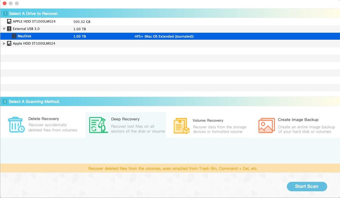 recover data from external disk