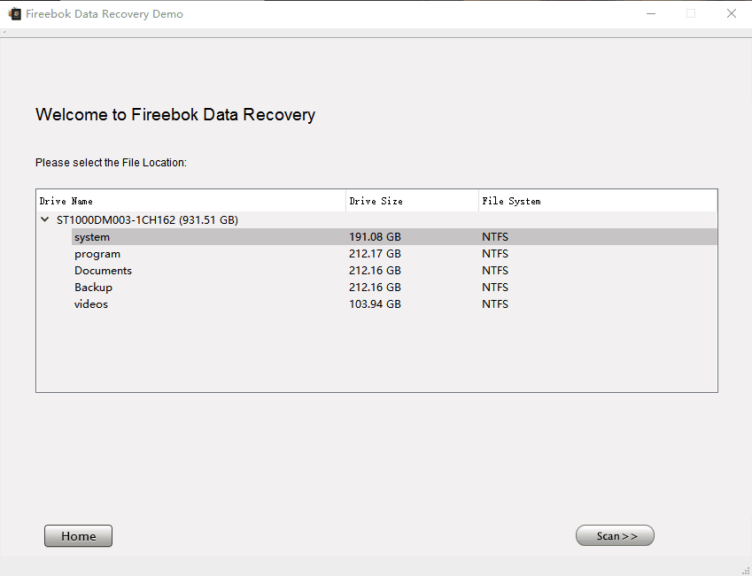 select partition pc