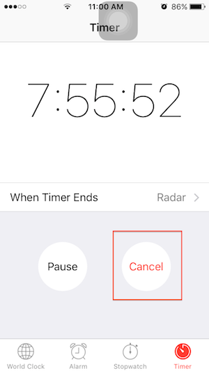 cancel timer