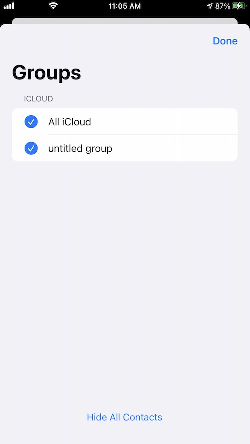 turn on iCloud contacts