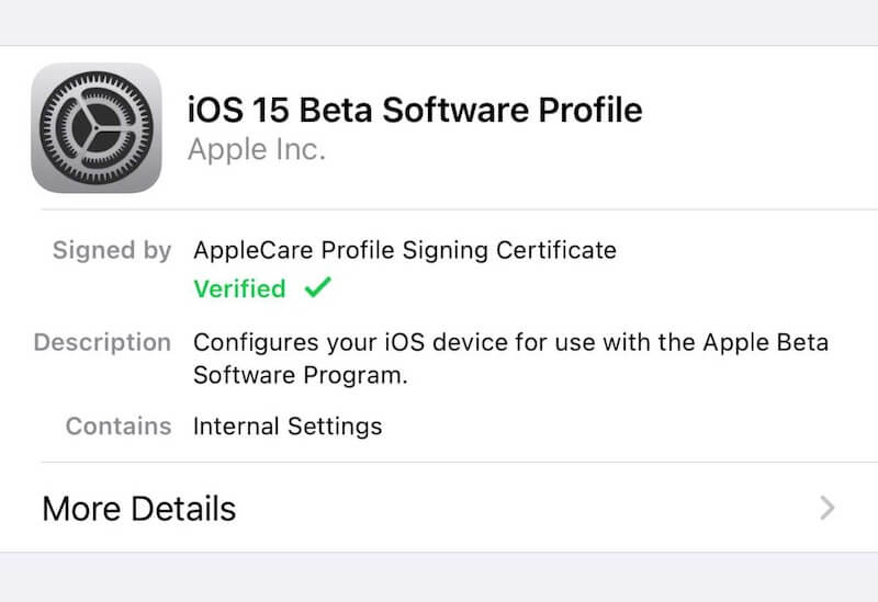 remove ios 15 beta profile