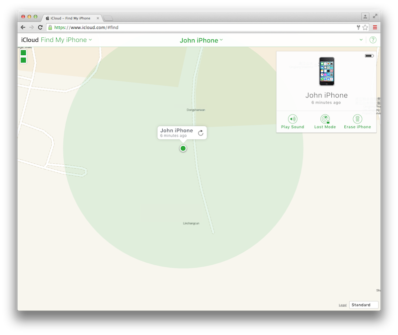 location find my iphone