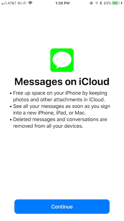 message on icloud