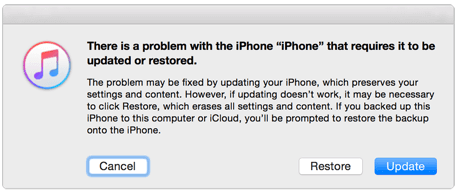 restore iPhone device