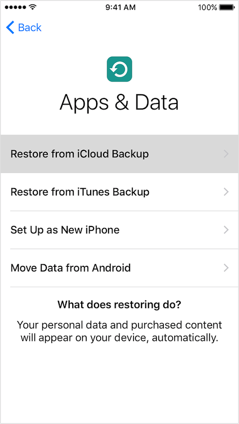 restore iphone from icloud backup