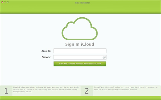 Sign in to iCloud