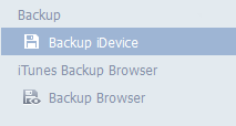 Backup iDevice Tab