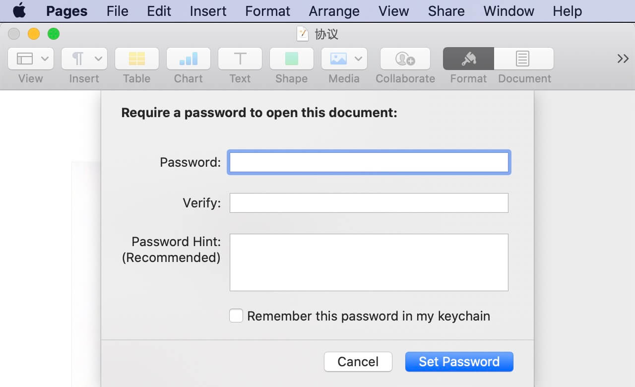 encrypting a file on mac