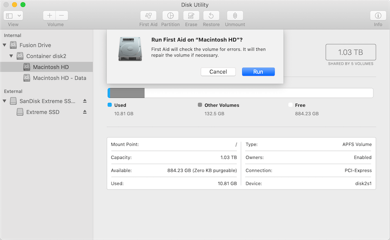 my startup disk is full on my macbook pro