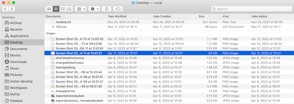 Remove duplicate photos in Finder by Sort