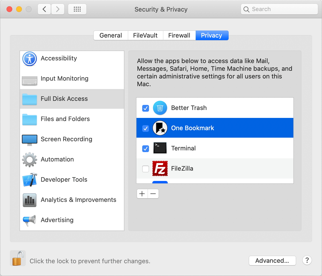 remove tor browser bookmarks backup