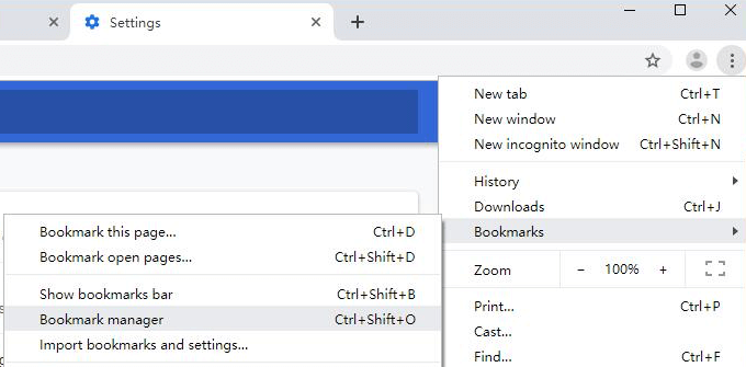 export chrome bookmark