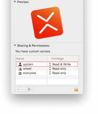 app file permission