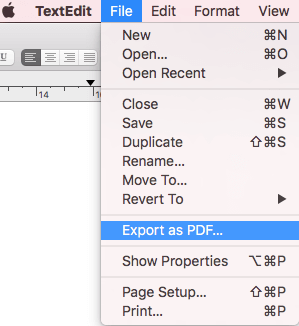 convert rtf to pdf on macOS