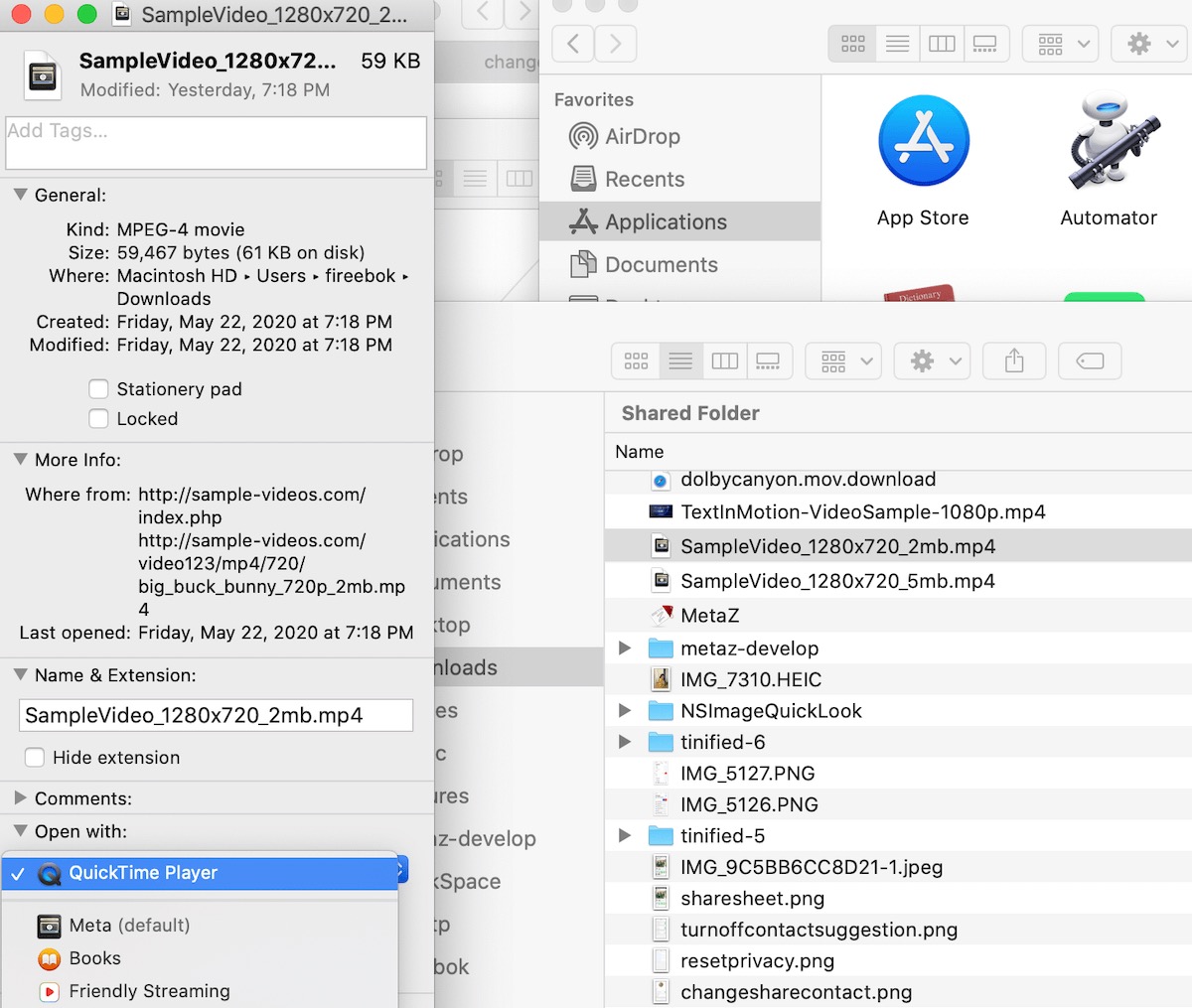 default open applications on Mac
