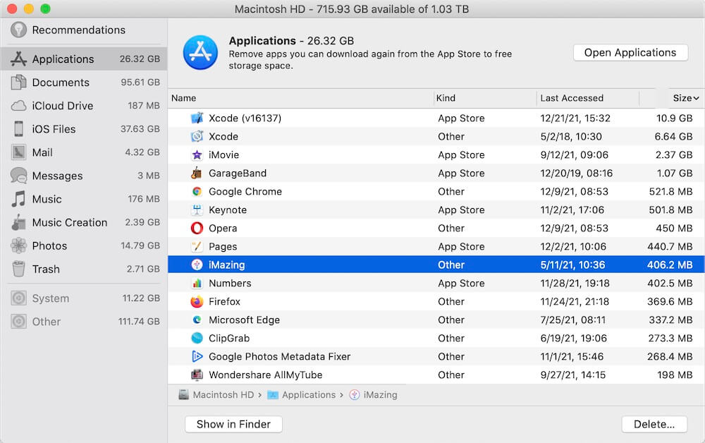 how to clear space in macintosh hd