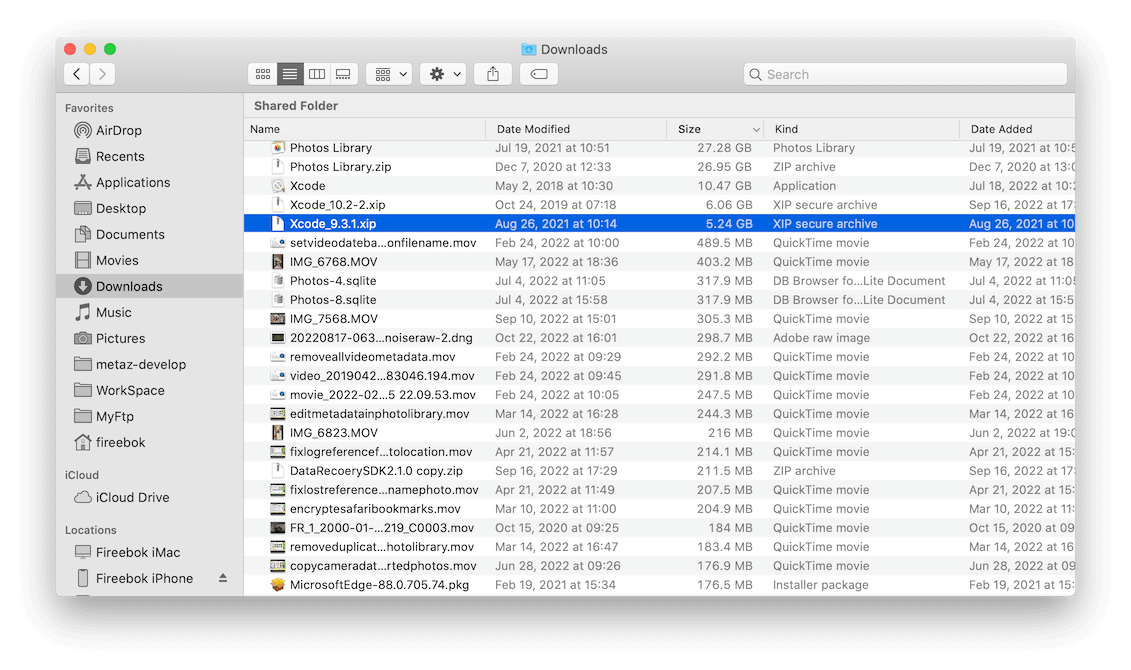 Manage Mac Downloads folder