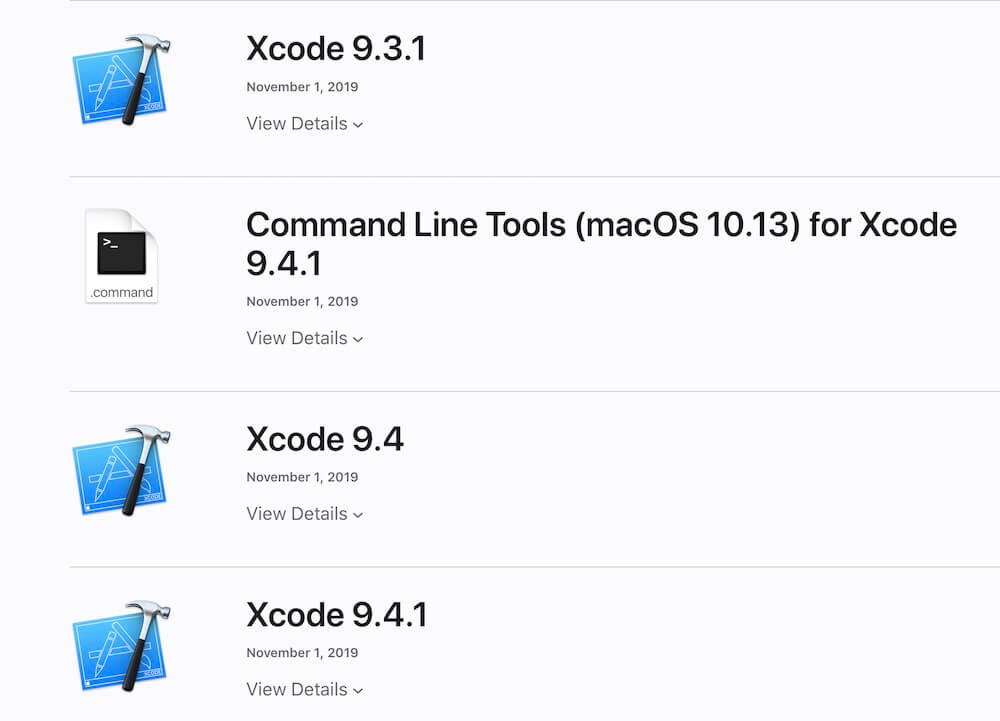 download older version of xcode