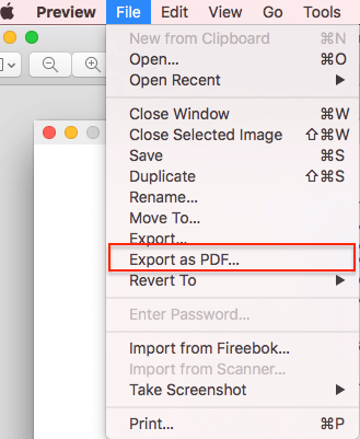 convert image to pdf in preview on macOS