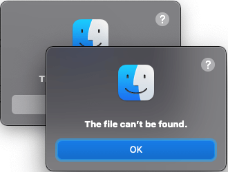 file can not find in Finder