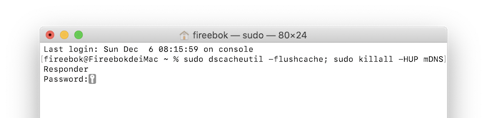 flush DNS cache on Mac