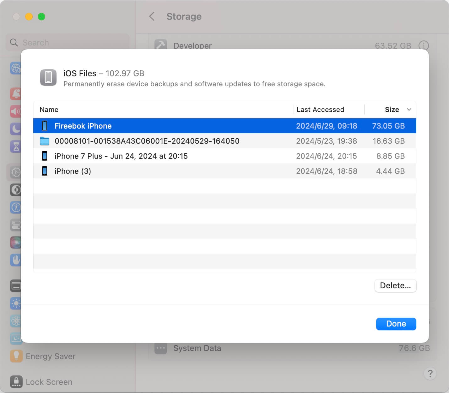 Move and Delete iOS Backup Files