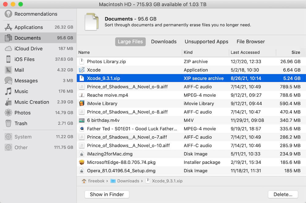 delete Mac files