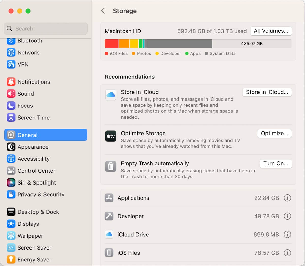 Check Available Mac Storage