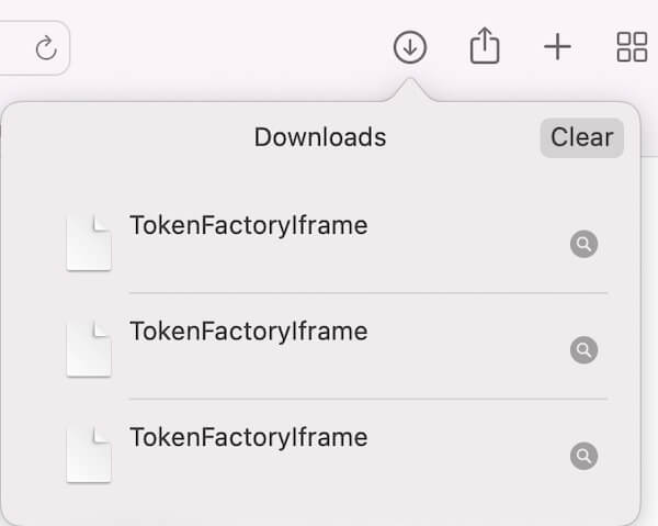 remove token factory iframe