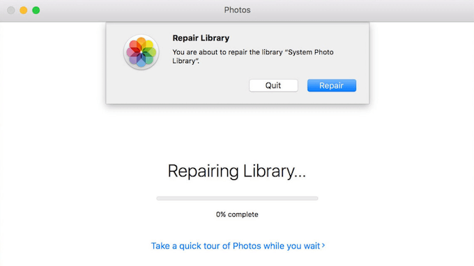 repair photo library
