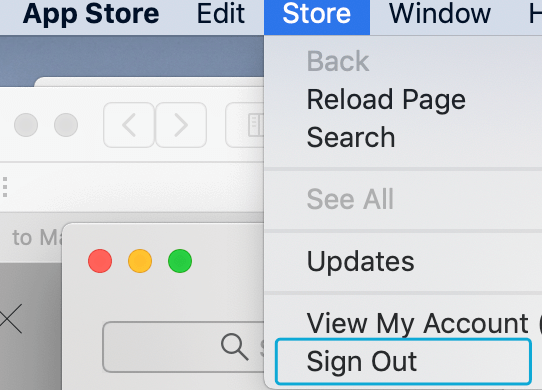 how to sign out of app store