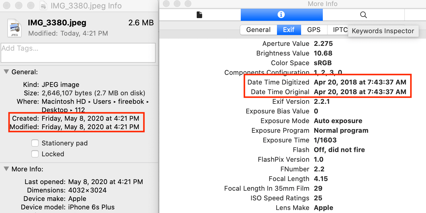 [Solved] Exported photos from Mac Photos have wrong created date