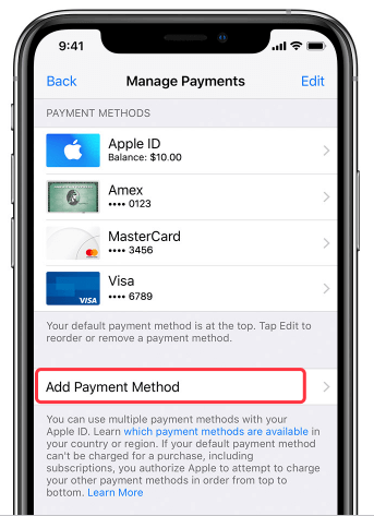 Add Payments