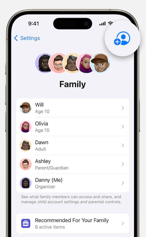 create Apple child accounts