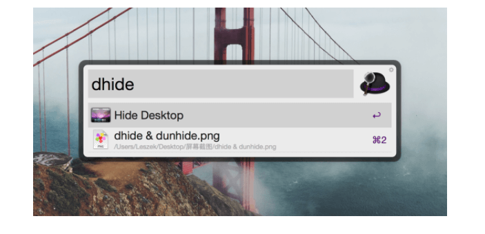 hide desktop command