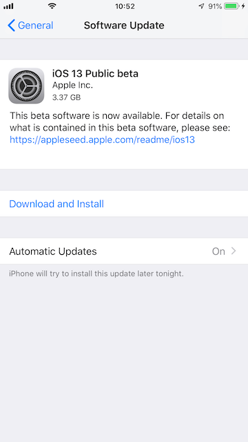 download and install iOS 13 beta on your iPhone