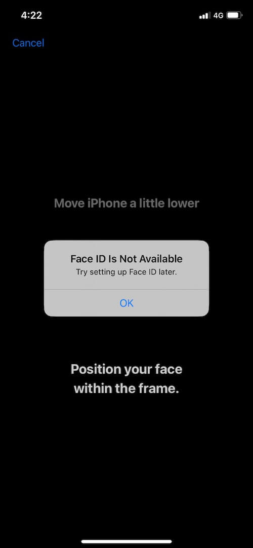 iPHone Face ID not work