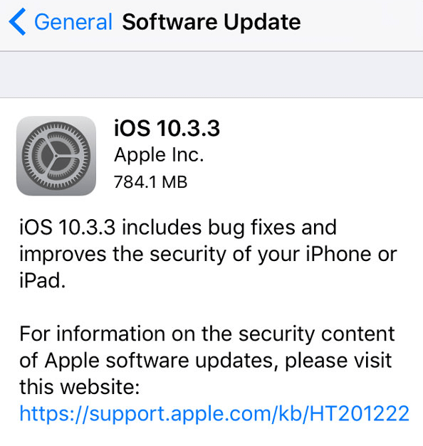 ios 10.3.3 update 