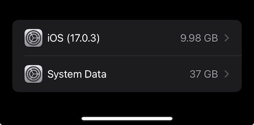iphone system data