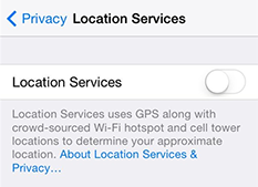 Disable Location Services