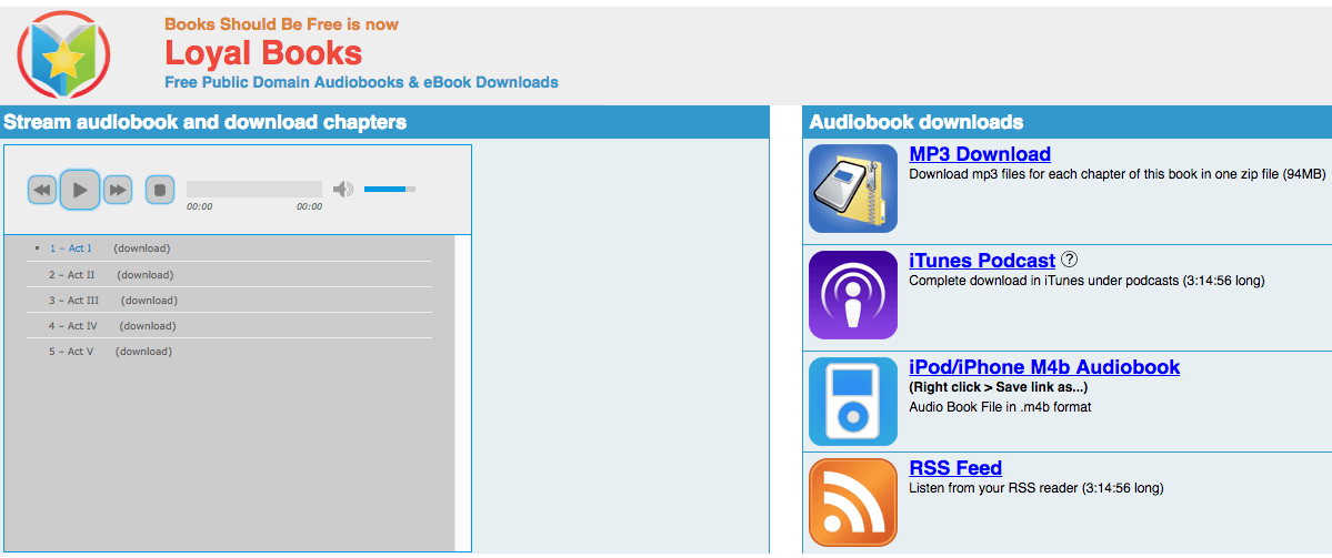 audio book in loyalbook 