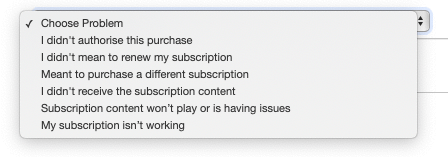 request the refund from authorise this purchase