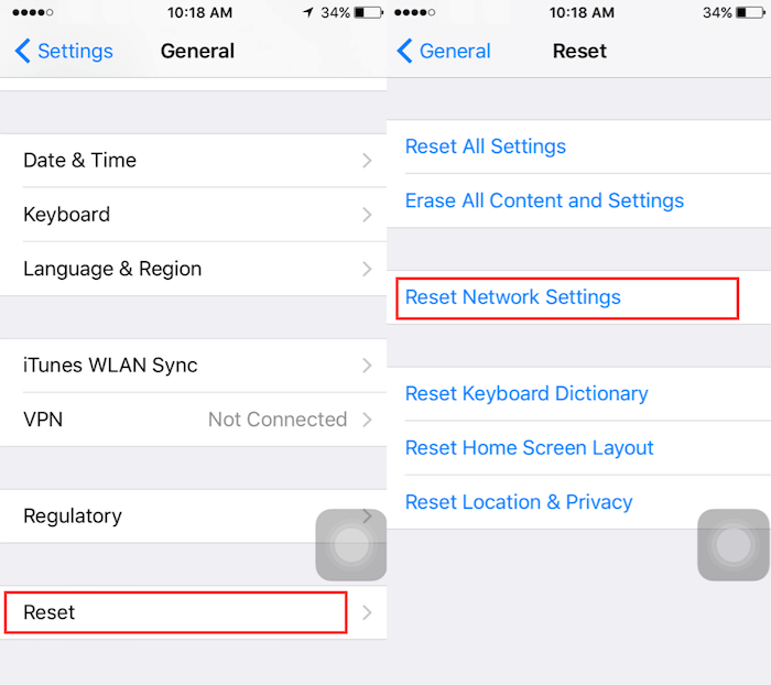 reset your iPhone setting